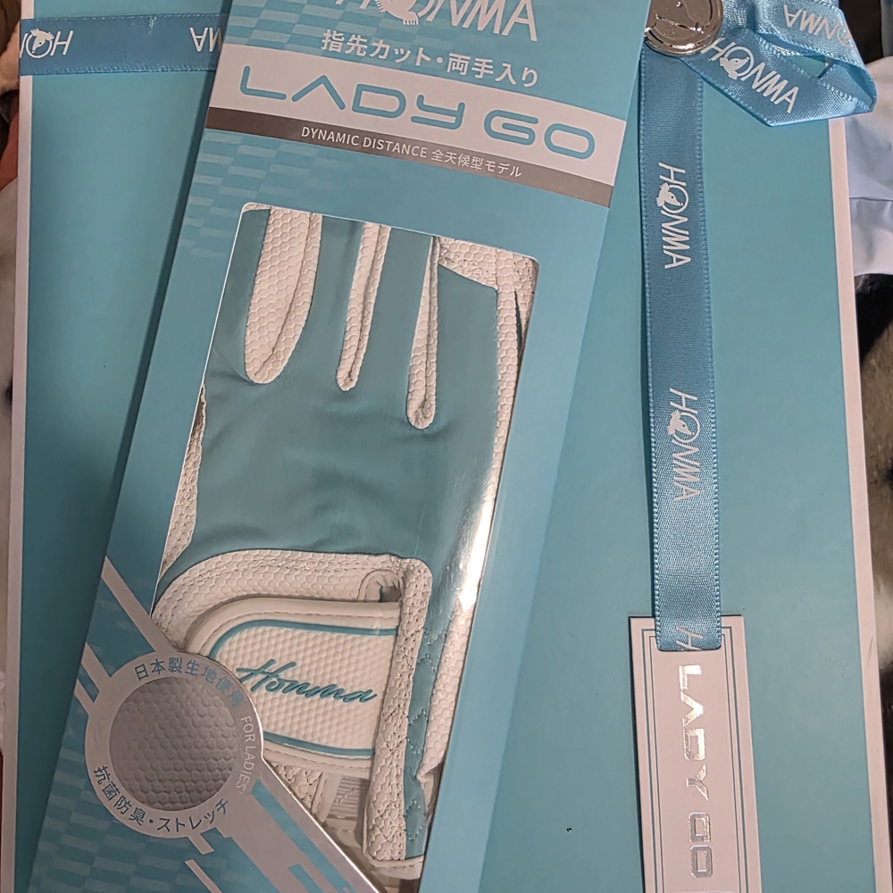 Lady Go Women's Golf Gloves - White and Blue